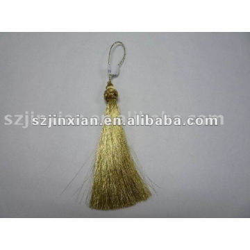 metallic thread garment hanging tassel/fringe